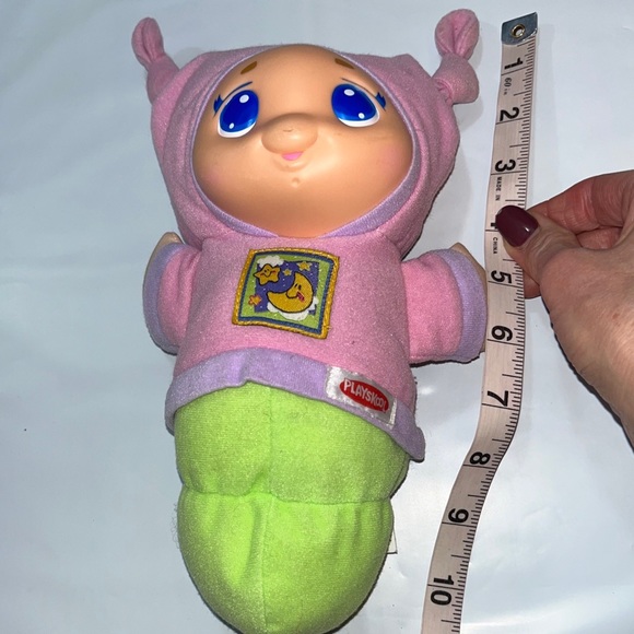 Gloworm Pink Green Glow Worm Hasbro 2008 Musical Night Light Doll use batteries - Picture 5 of 13